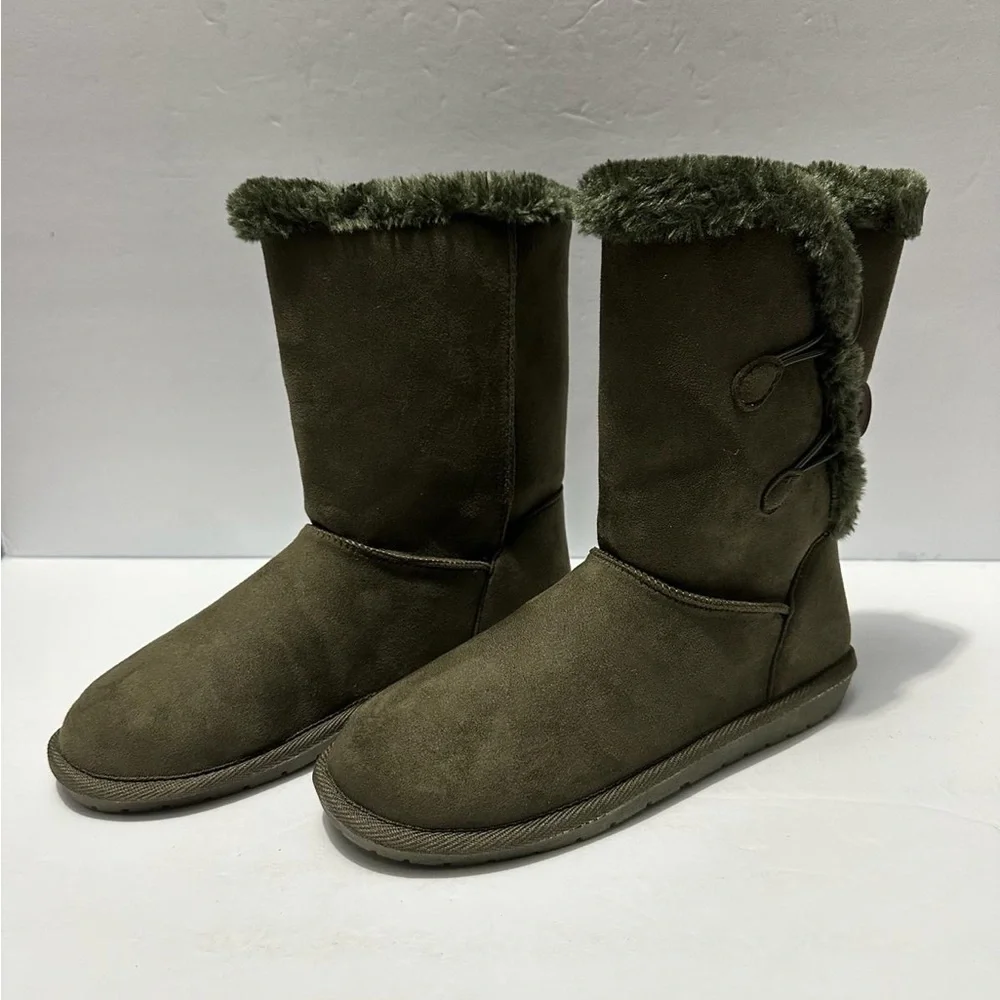 Sugar Womens Marty Faux Suede Cold Weather Winter & Snow Boots Shoes Size 8m
